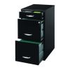 Filing Cabinet 18"W; 3-Drawer Organizer File; Black