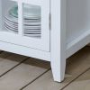 36 inch Accent Cabinet; Multipurpose Cabinet with 2 Open Doors ; white