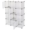 12-Cube Storage Shelf Cube Shelving Bookcase Bookshelf Organizing Closet Toy Organizer Cabinet White Color YF