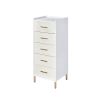 Myles Jewelry Armoire; White; Champagne &amp; Gold Finish AC01168