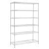 Chrome Plated 6-Tier Commercial Grade Heavy Duty Wire Shelving Unit (48"W x 72"H x 18"D)