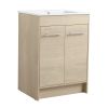 24 Inch Bathroom Cabinet With Sink; Soft Close Doors; (KD-Packing); BVB05224PLO