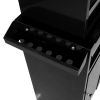 Detachable 4 Drawer Tool Chest with Bottom Cabinet and one Adjustable Shelf--Black