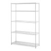 Tough Heavy Duty 5 Tier Wire Shelf, White, 3000 lb Capacity