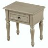 Solid Wood One-Drawer Nightstand for Nursery; Kid's Room; Bedroom; Stone Gray