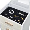 Myles Jewelry Armoire; White; Champagne &amp; Gold Finish AC01168
