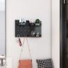Metal Key Hooks with 3 Adjustable Baskets and 3 Hooks, Pegboards For Wall Organizer
