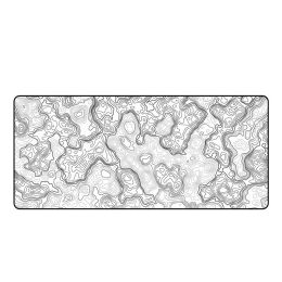 Lock Edge Terrain Series Oversized Mouse Pad For Girls (Option: White-900x400mm)
