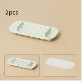 Ice Box Ice Cube Tray Grid High Capacity Food Grade Kitchen Gadgets (Option: Purple-Two box)