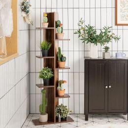 Open Concept Plant Display Shelf Rack Storage Holder (Color: golden)