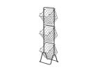 Oceanstar 3-Tier Metal Wire Storage Basket Stand with Removable Baskets â€“ Black