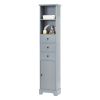 BathTall Bathroom Cabinet;  Freestanding Storage Cabinet with 3 Drawers and Adjustable Shelf;  MDF Board with Painted Finish