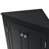 Triangle Bathroom Storage Cabinet with Adjustable Shelves;  Freestanding Floor Cabinet for Home Kitchen