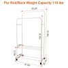 Garment Hanging Rack Clothing Hanging Rail Pillow Shoe Display Organizer Stand Rolling Wheel Clothes Organizer